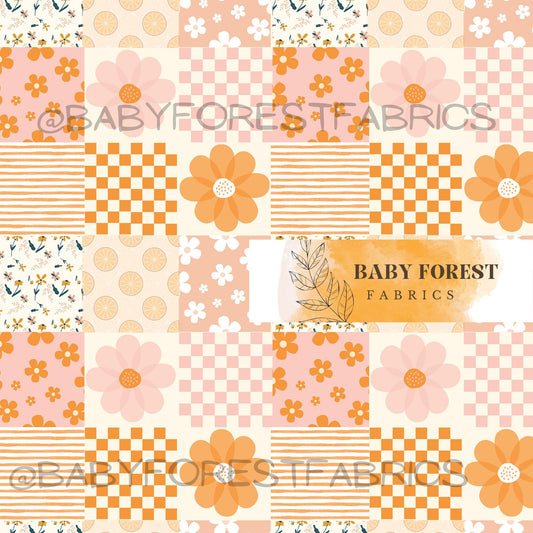 Orange and peach patchwork