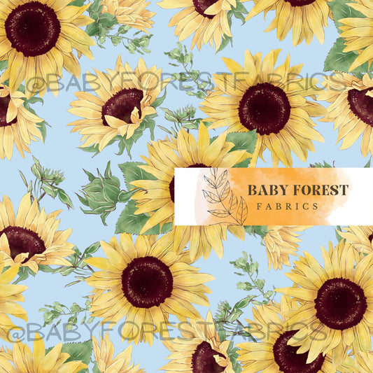 Sunflowers on blue