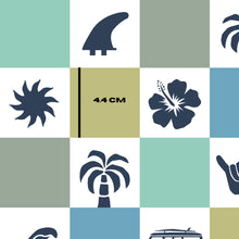 Load image into Gallery viewer, Blue surf checks
