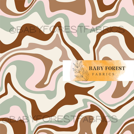 Earthy pink swirls