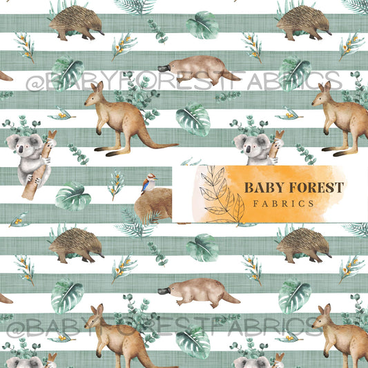Aussie animals on stripes