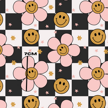 Load image into Gallery viewer, Pink Daisy on checks
