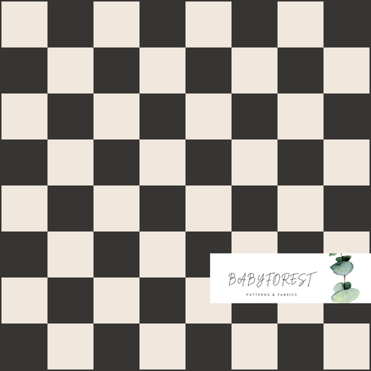 black and beige checks seamless pattern