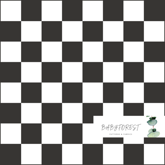 Black and white checks seamless pattern