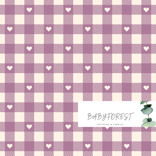 Mauve love gingham