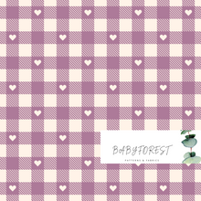 Load image into Gallery viewer, Mauve love gingham