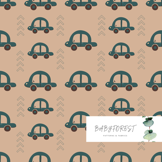 Car abstracts seamless pattern