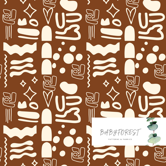 Brown abstracts seamless pattern
