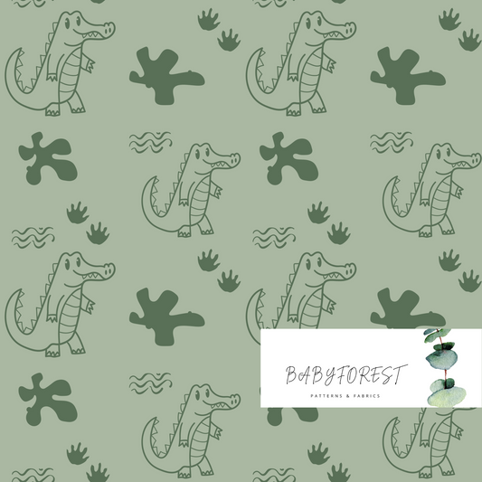 green crocs seamless pattern