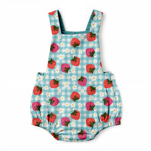 Load image into Gallery viewer, Blue strawberry gingham