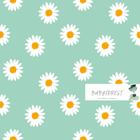 Daisy on Bright Green