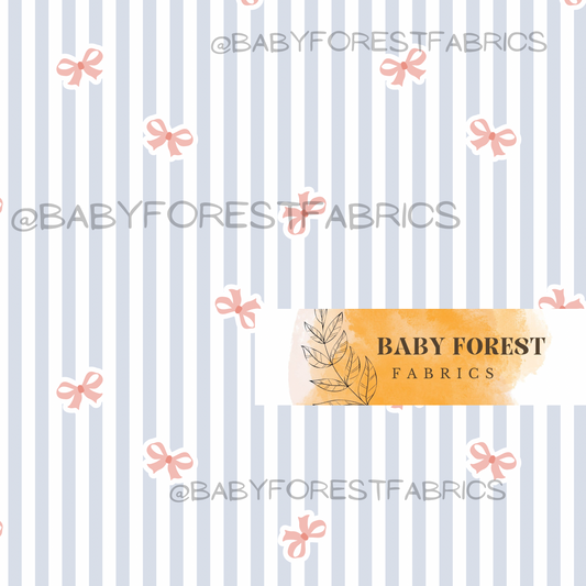 mini bows on delicate stripes