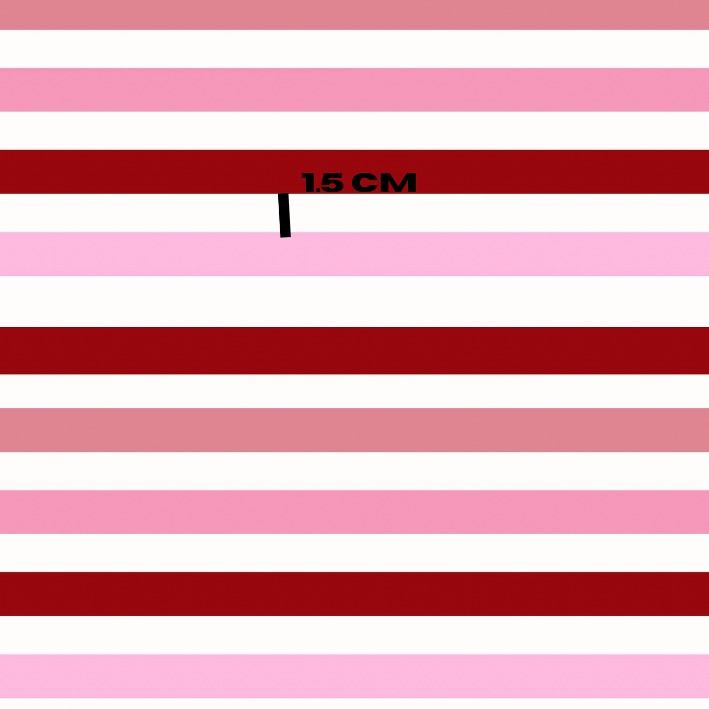 Horizontal valentine stripes