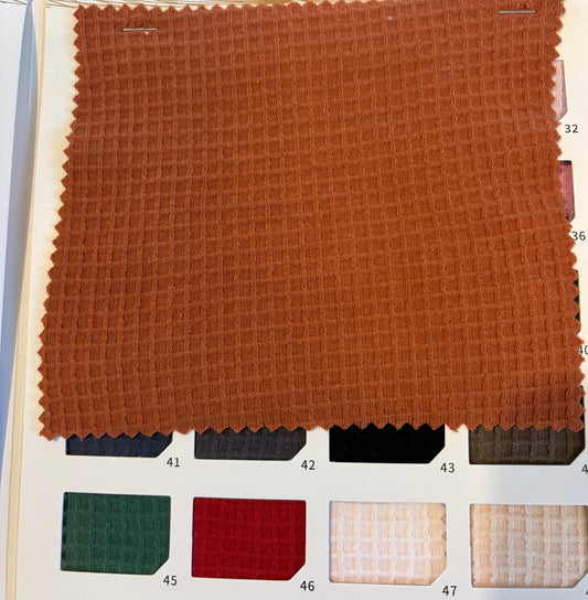 NEW Solid Waffle 100% cotton 250 gsm - PRE ORDER