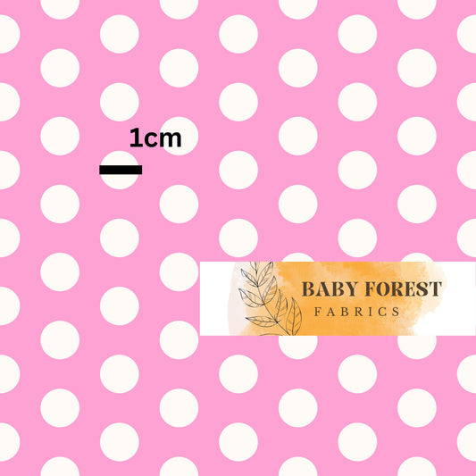 Bright Pink polka dot