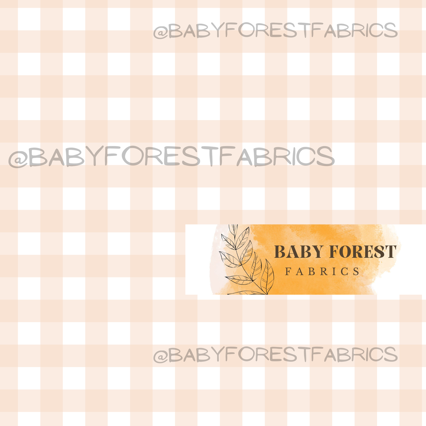 Soft peach gingham Pastel rainbow