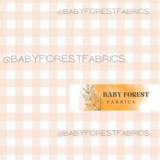 Soft peach gingham Pastel rainbow