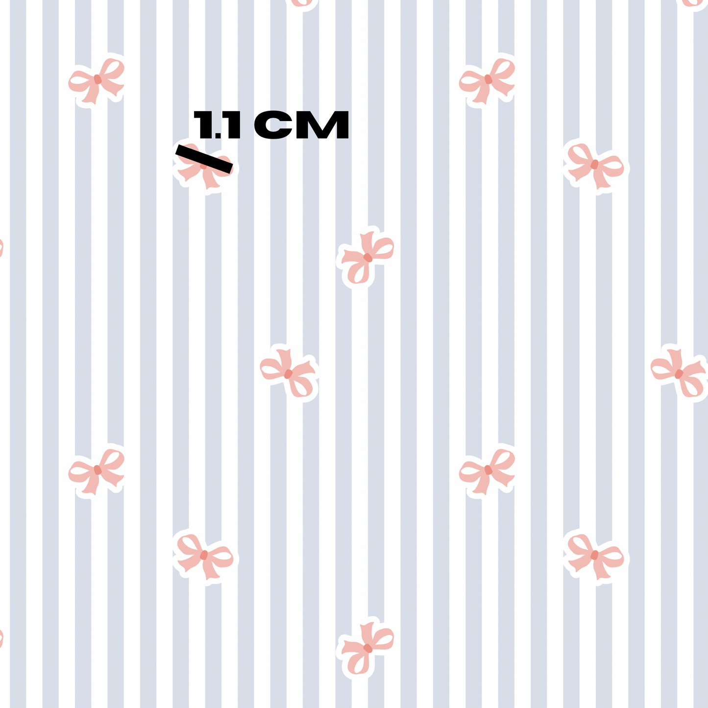 mini bows on delicate stripes