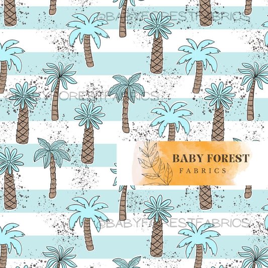 Blue palm stripes