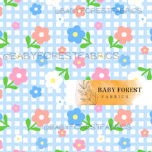 Load image into Gallery viewer, Small Pastel florals on gingham
