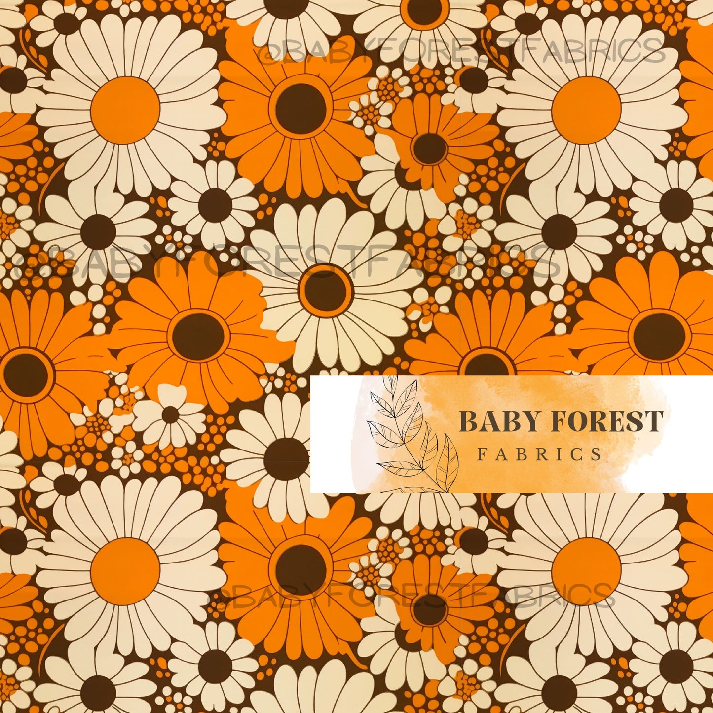 Orange brown retro