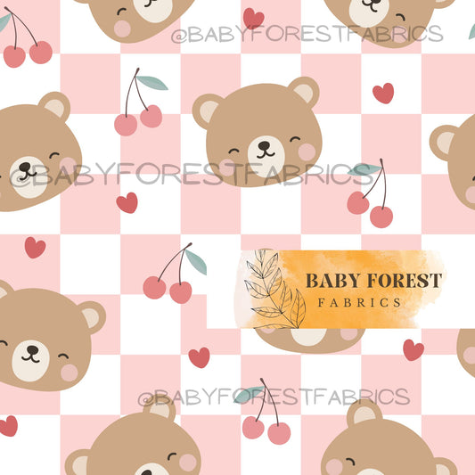 Pink teddy checks