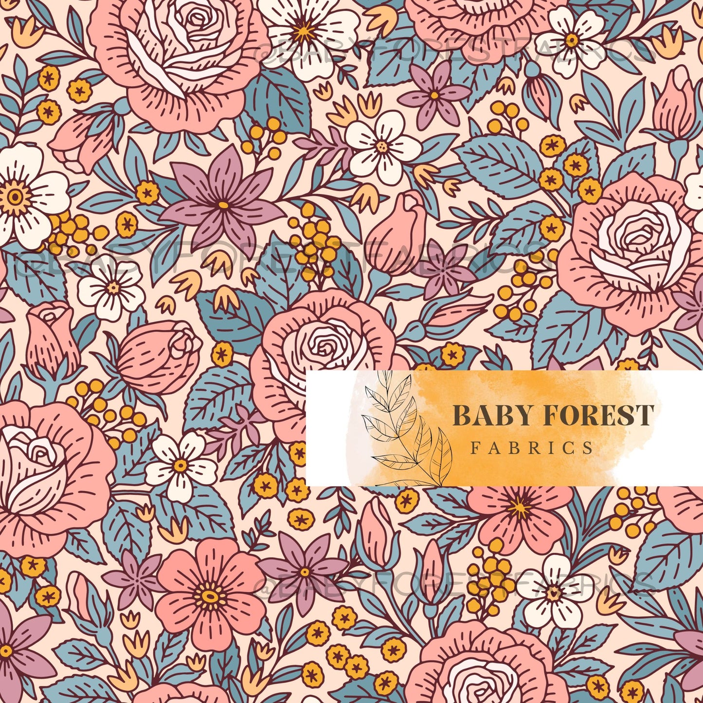 Rosy Garden Delight Pattern Silence Studio