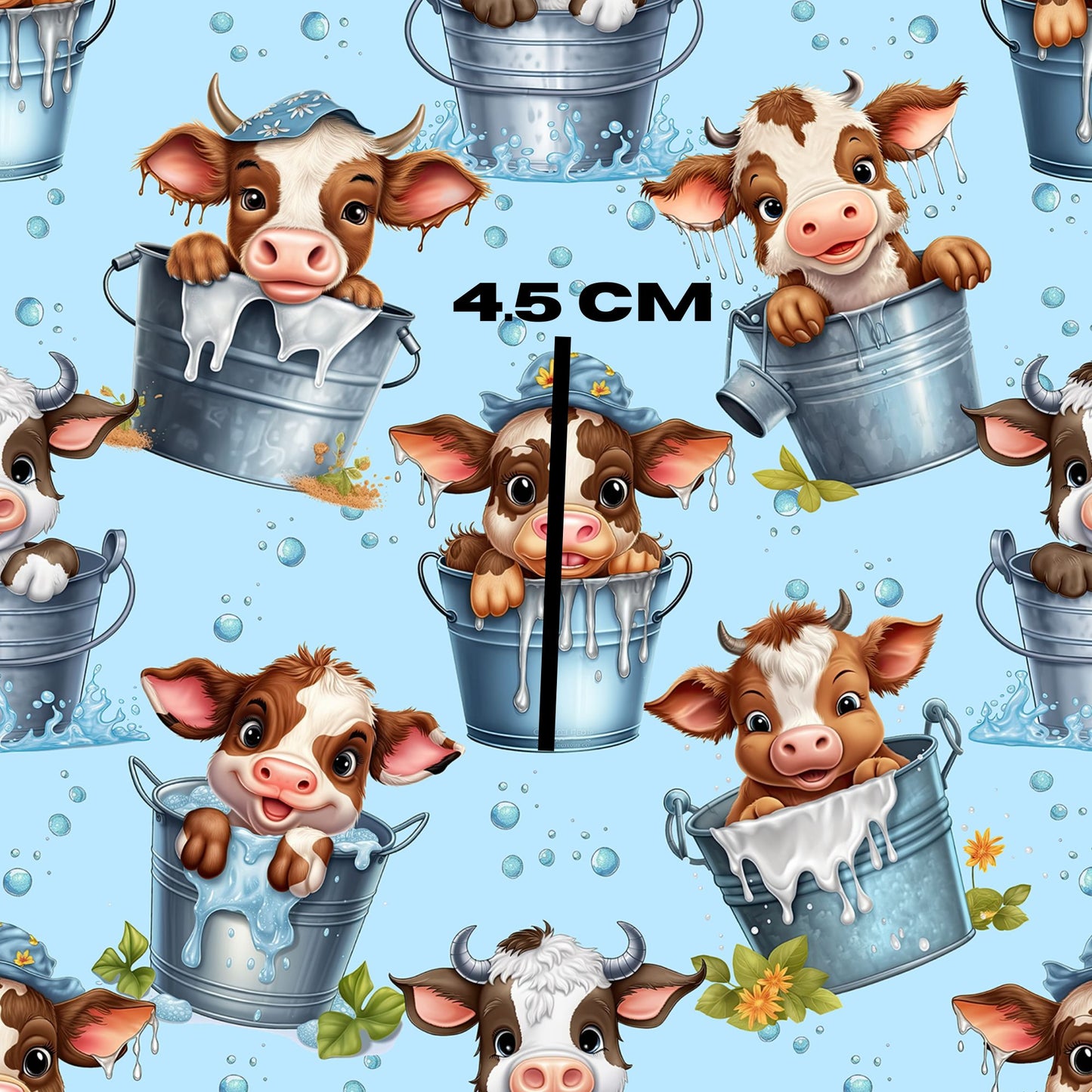 Cow in buckets