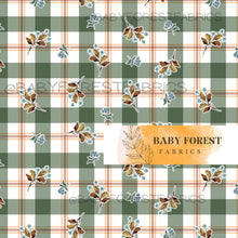 Load image into Gallery viewer, Green floral gingham
