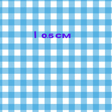Load image into Gallery viewer, Bright colour block Blue gingham
