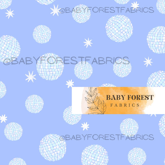 Watercolor Disco Balls and Stars