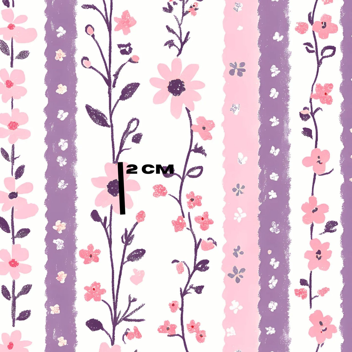 Pink Purple Floral Stripes