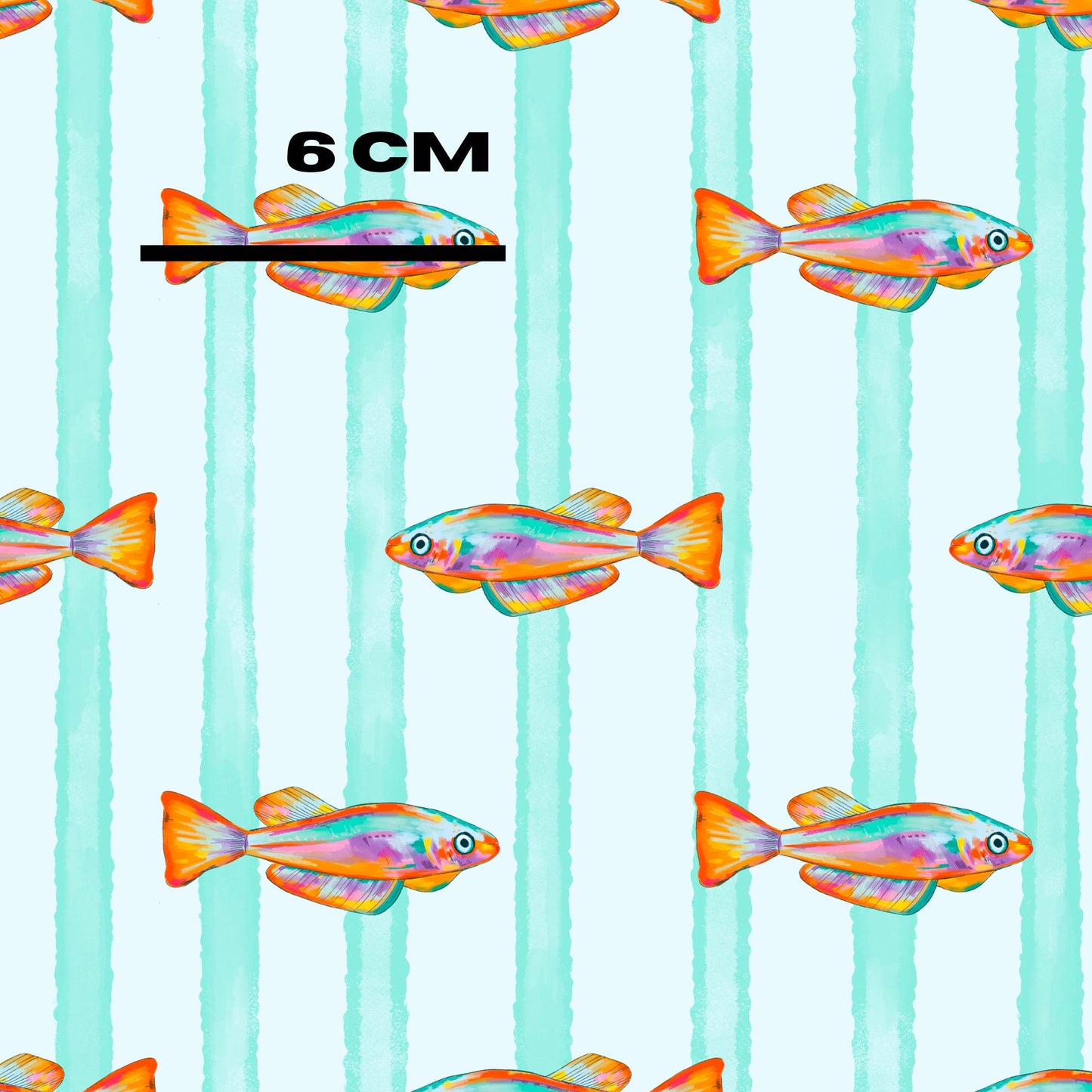 Fish Light Blue stripe