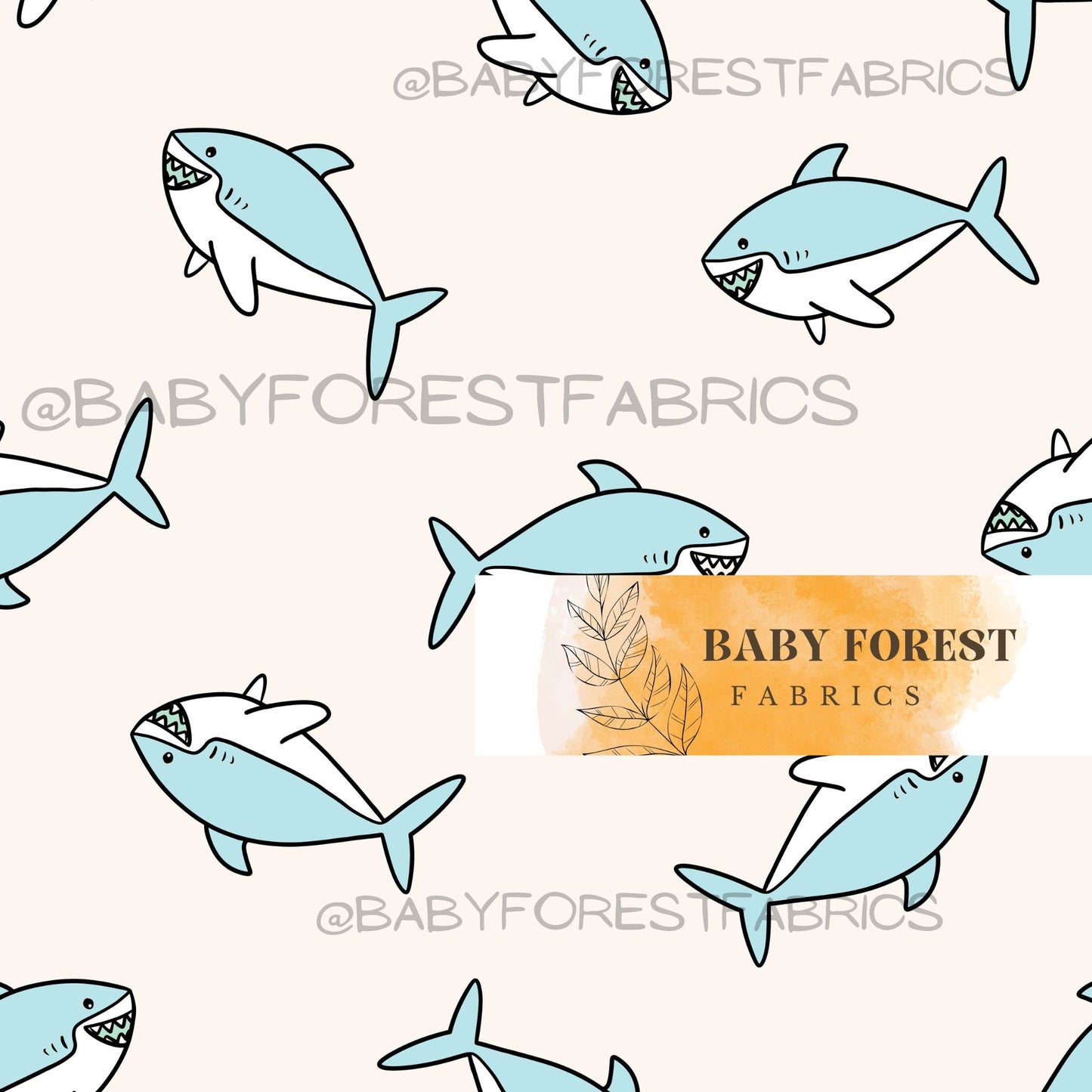 Prue Melanie Summer Sharks Pastel blue