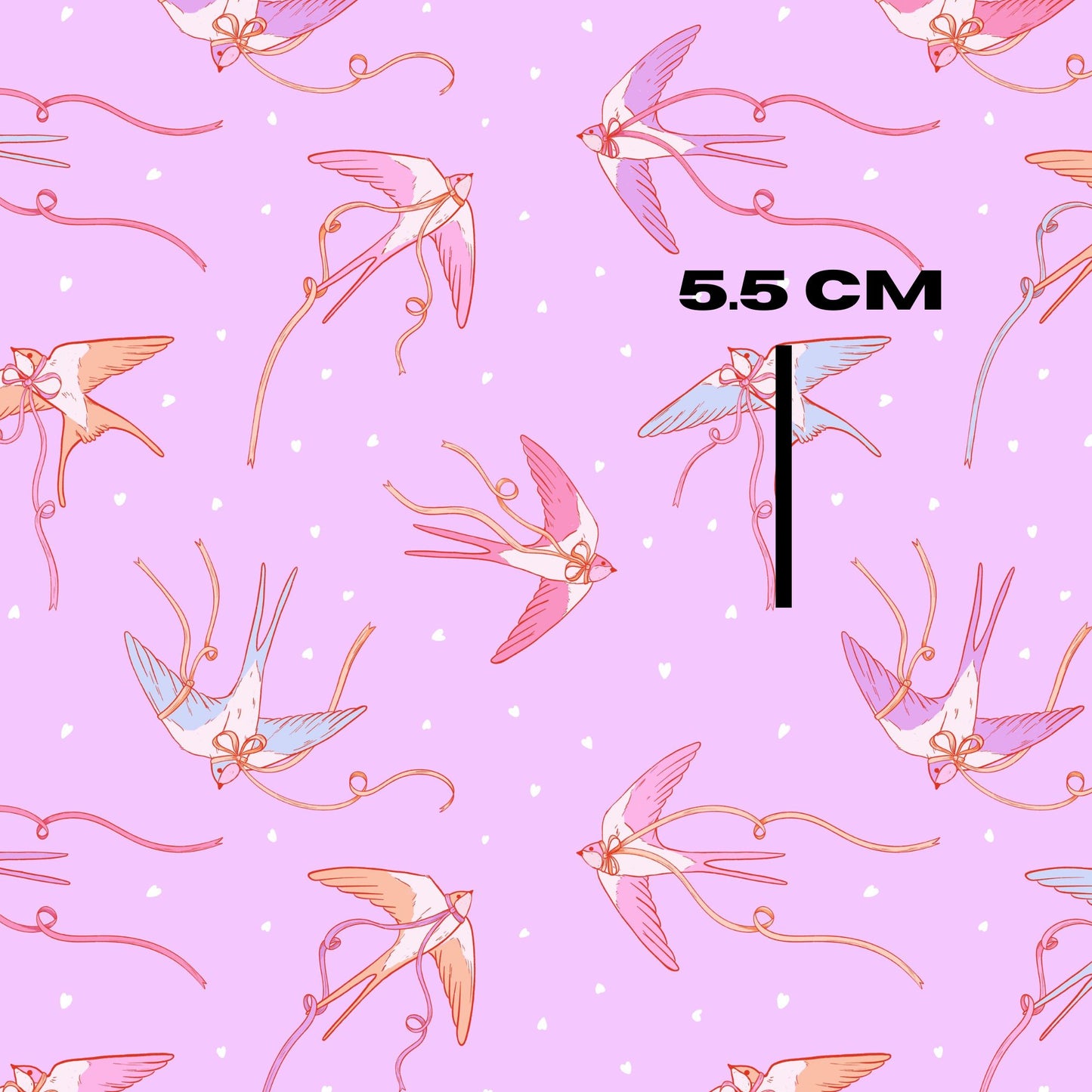 birds bows candy pastels