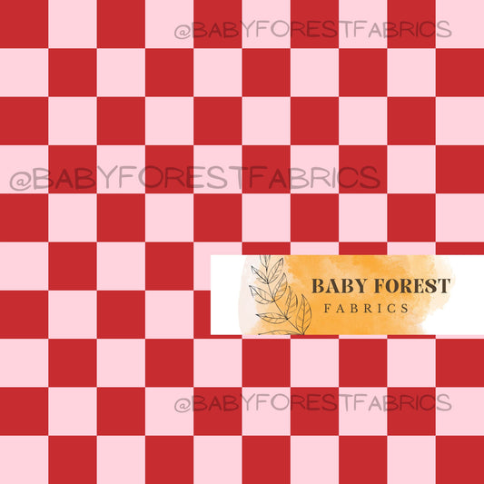 Red pink checks