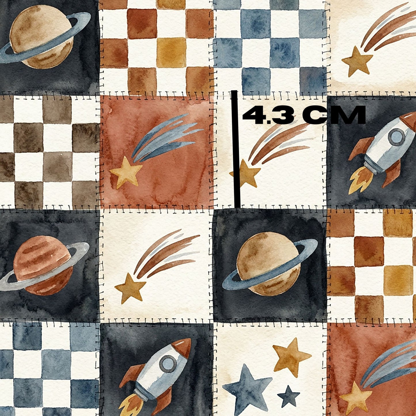 In space patchwork