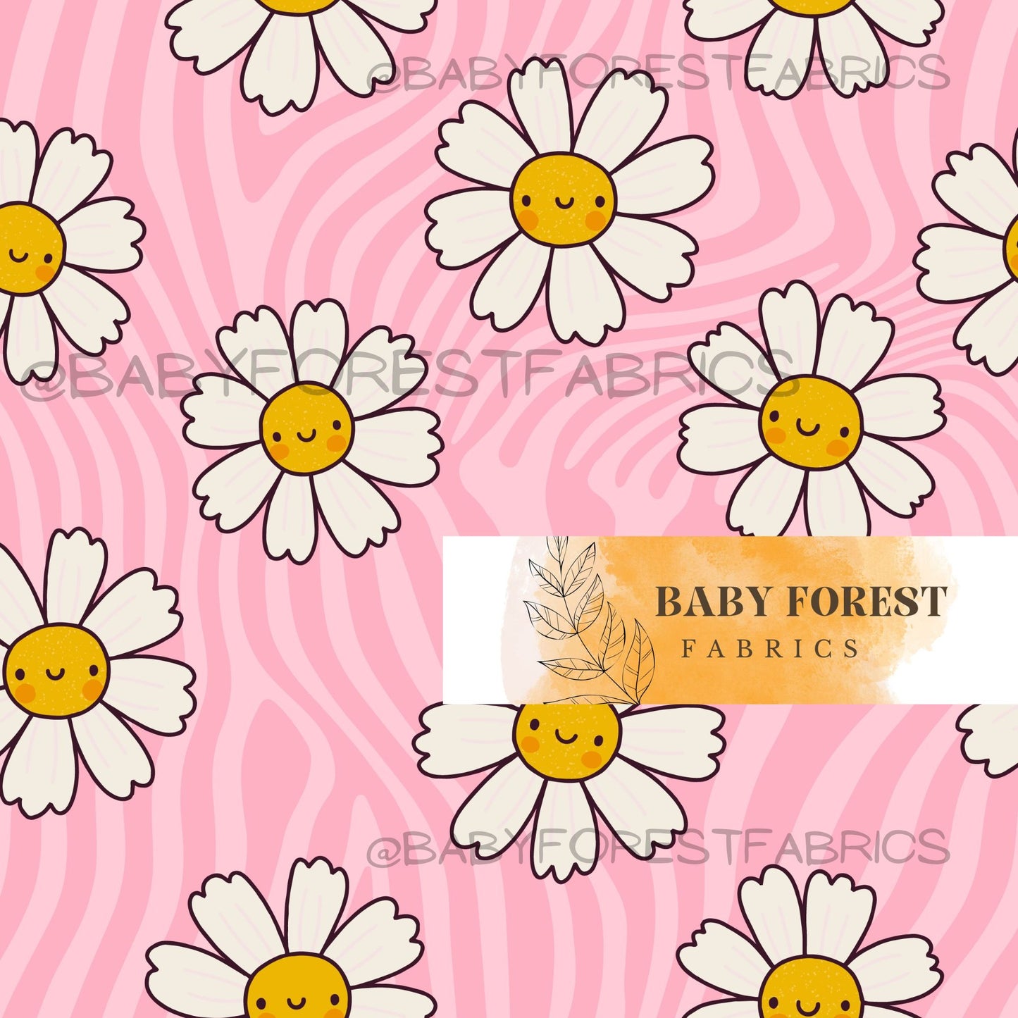 Retro Daisies Pattern Silence Studio