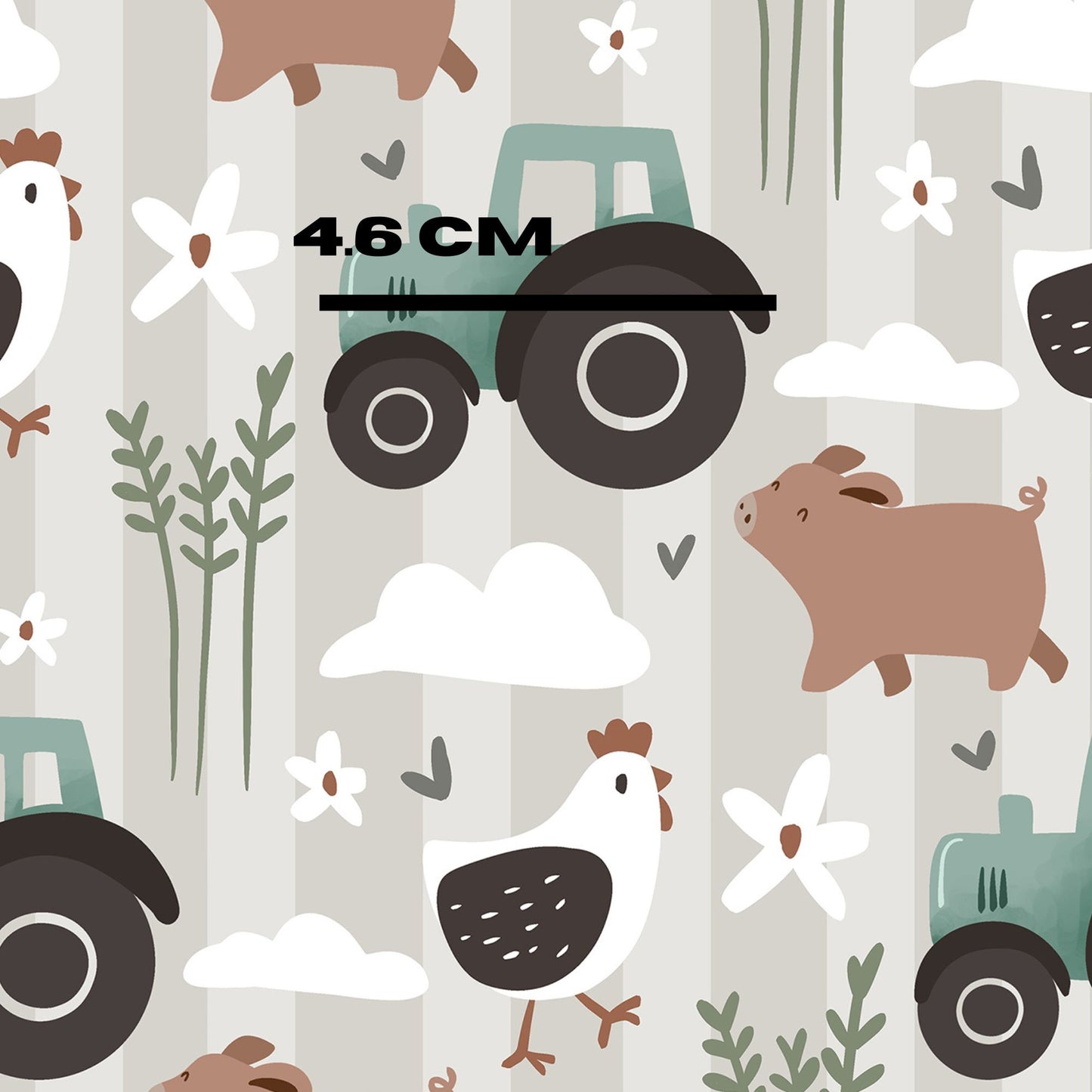 Grey farm stripes