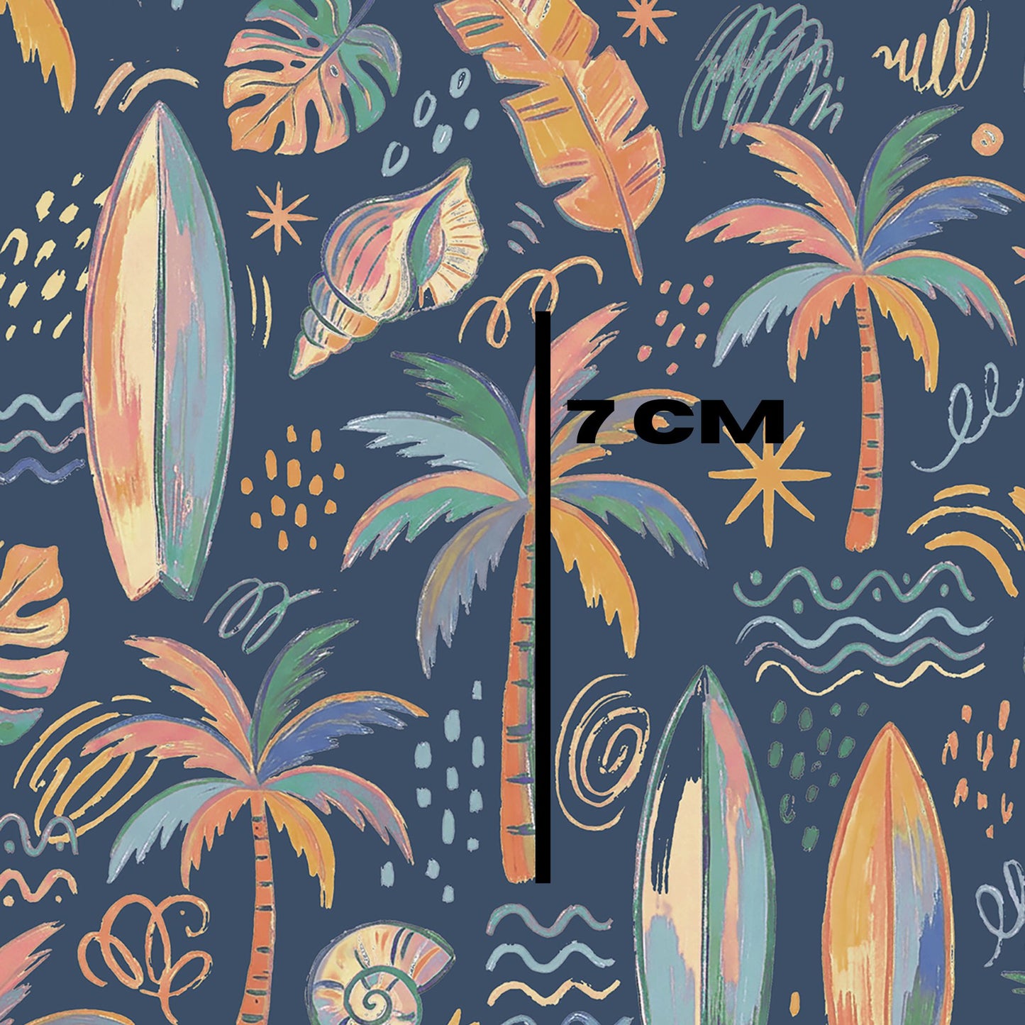 Bright navy palms
