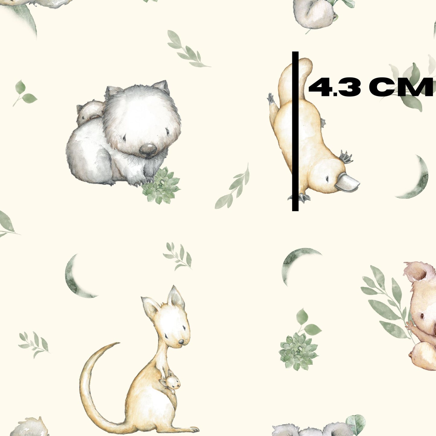 Botanicas and Moon koala on cream