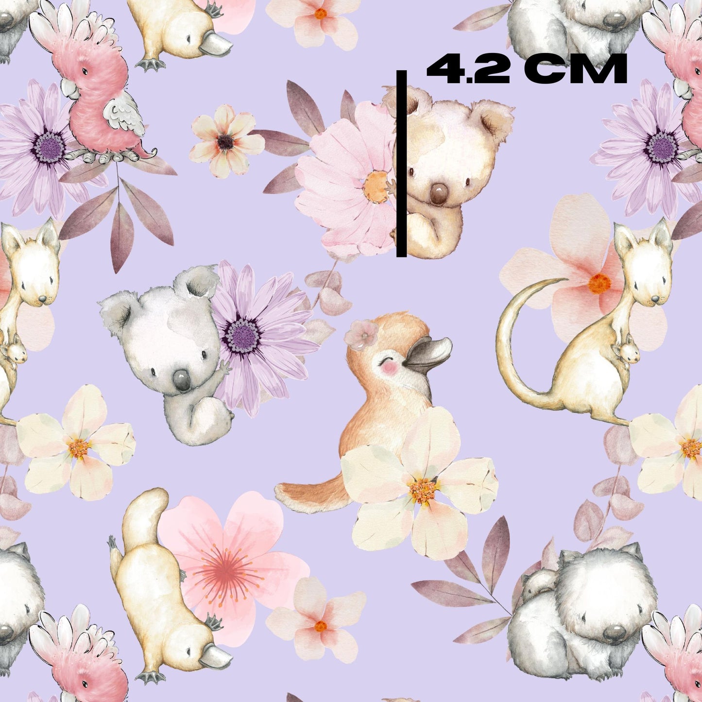 Purple koala florals