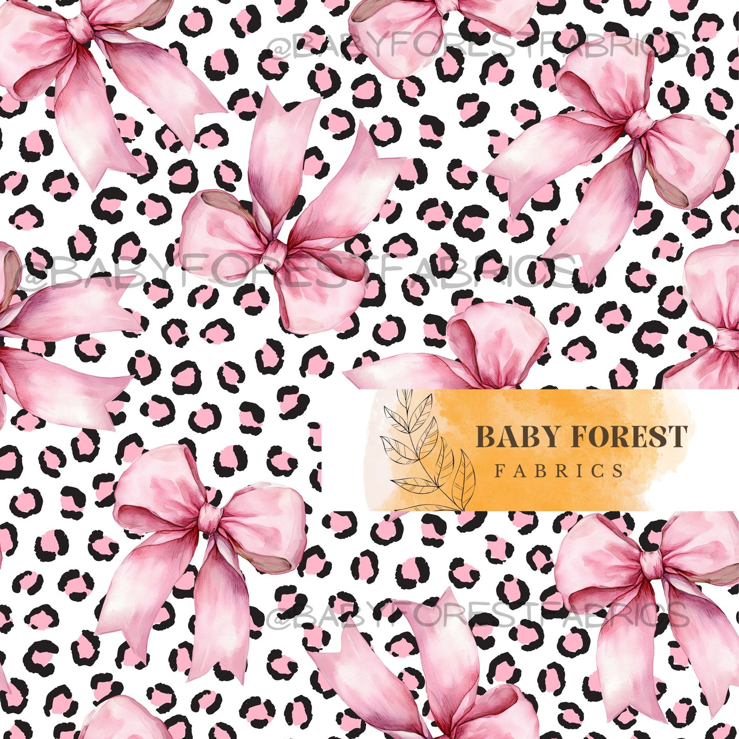 Pink Leopard bows