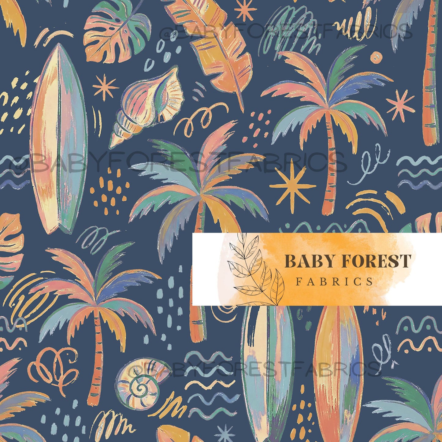 Bright navy palms