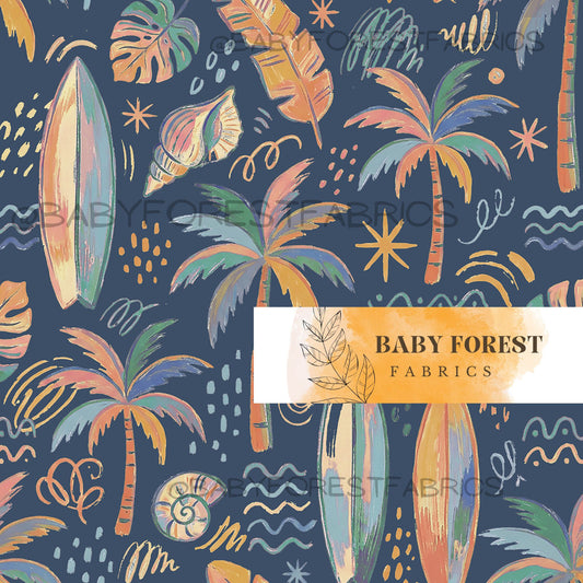 Bright navy palms