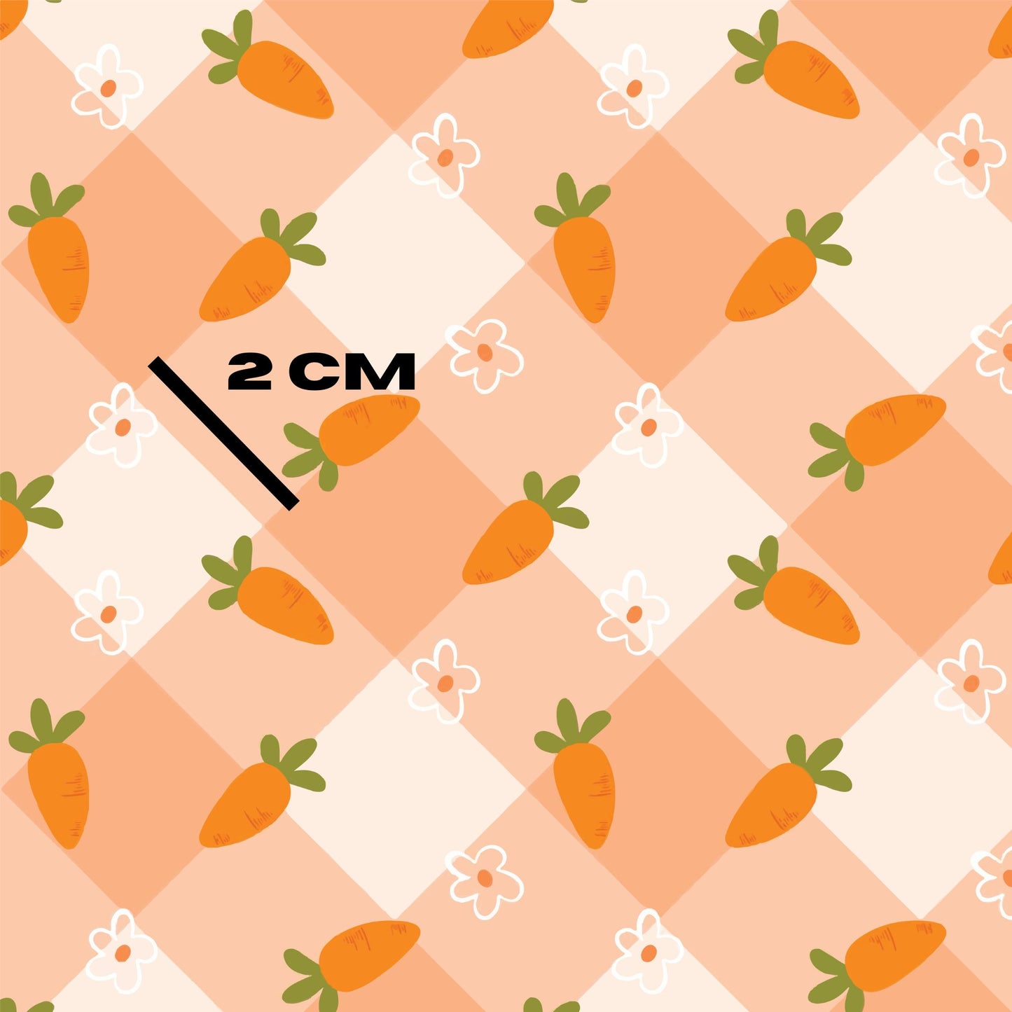 Orange carrot gingham