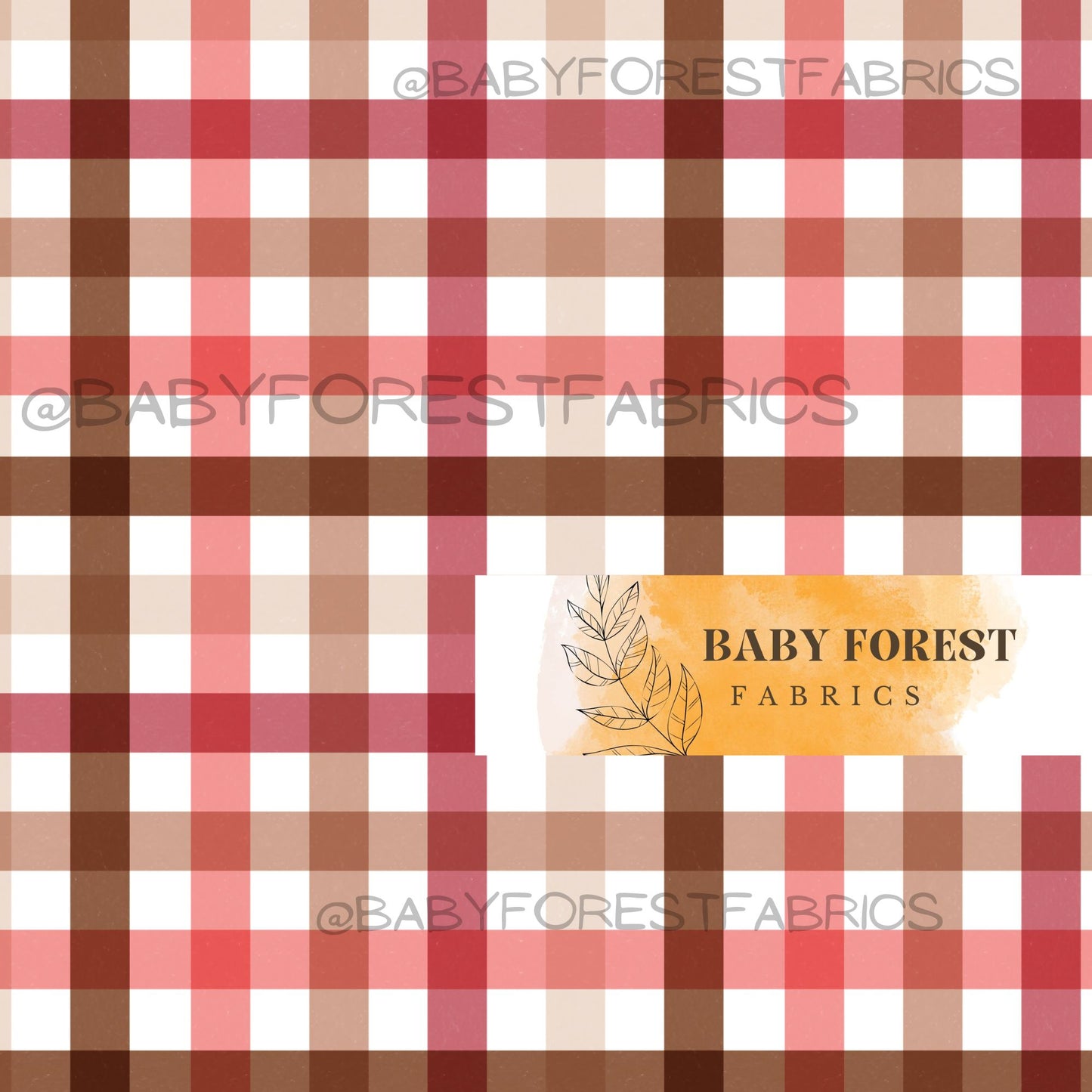 Cherry brown gingham