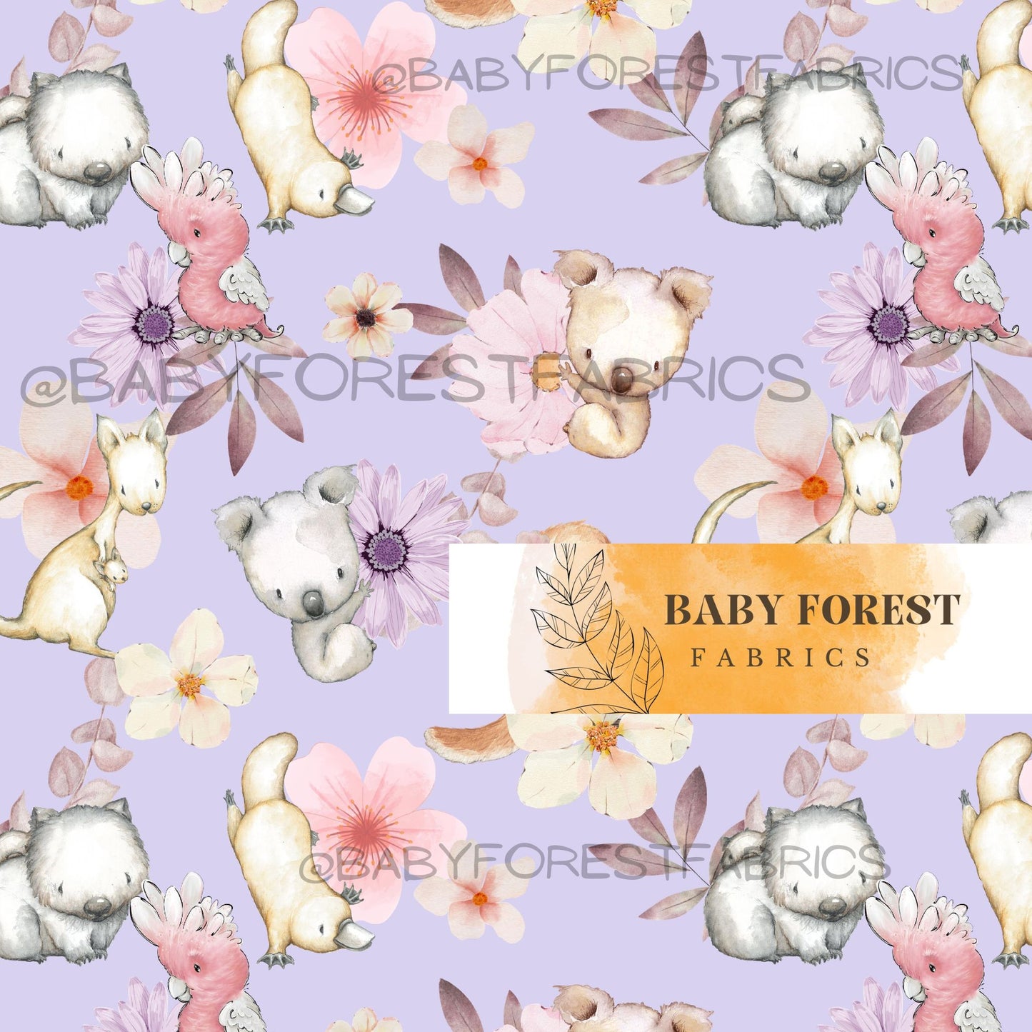 Purple koala florals