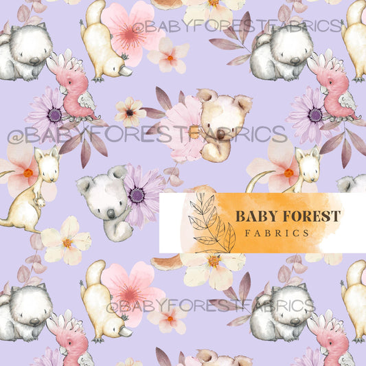 Purple koala florals