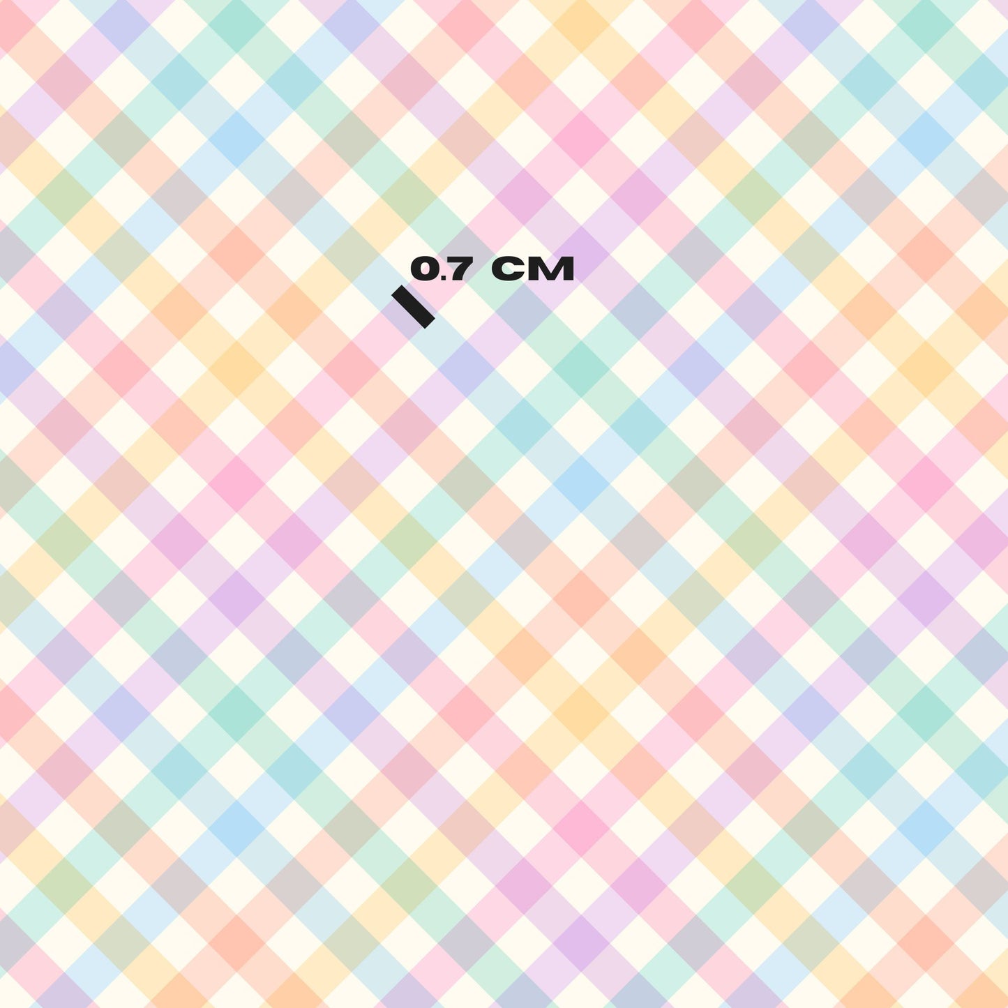Diagonal rainbow gingham